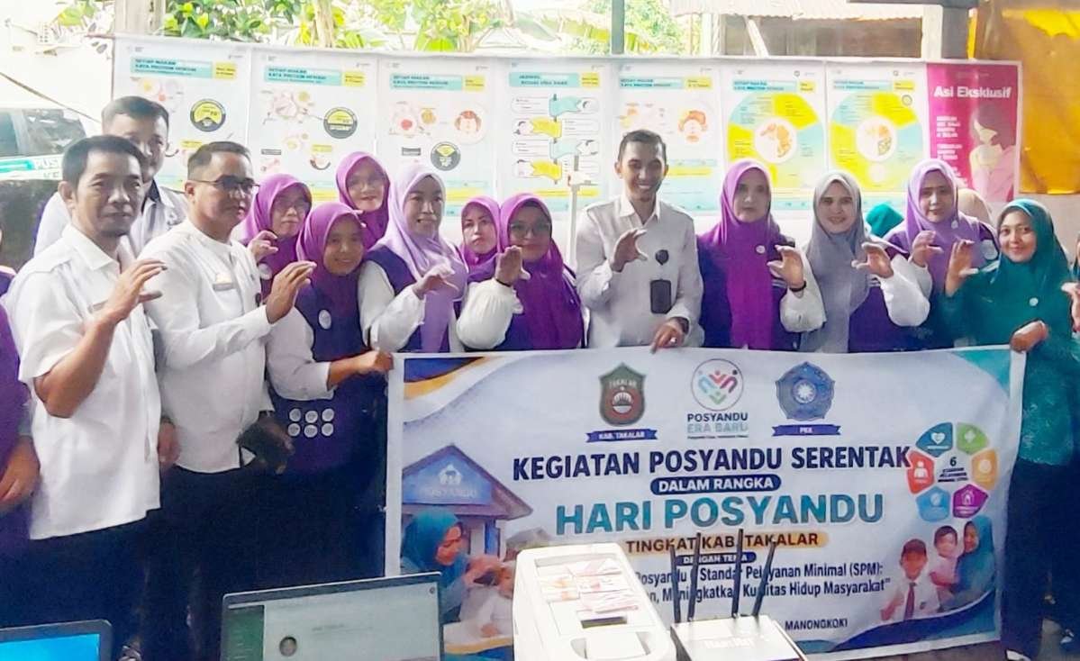 Hari Posyandu Nasional, Ketua TP-PKK Dewi Sri Ekowati Firdaus Pantau Langsung Posyandu Era Baru di Mannongkoki