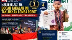 Masih Kelas 1 SD,  Muhammad Alfarizqi Faried Juara 1, Taklukkan Lomba Robot Nasional hingga Internasional