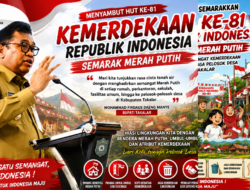 Bupati Takalar Ajak Warga Semarakkan HUT Ke-81 RI, Merah Putih Berkibar dari Kota hingga Pelosok Desa