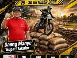 Lomba Taksi Gabah Daeng Manye Cup I di Desa Moncongkomba, Takalar.