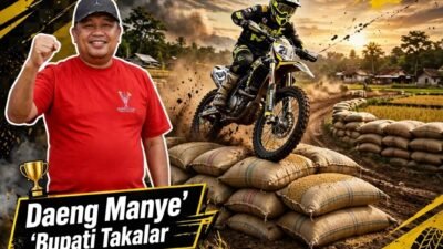 Lomba Taksi Gabah Daeng Manye Cup I di Desa Moncongkomba, Takalar.